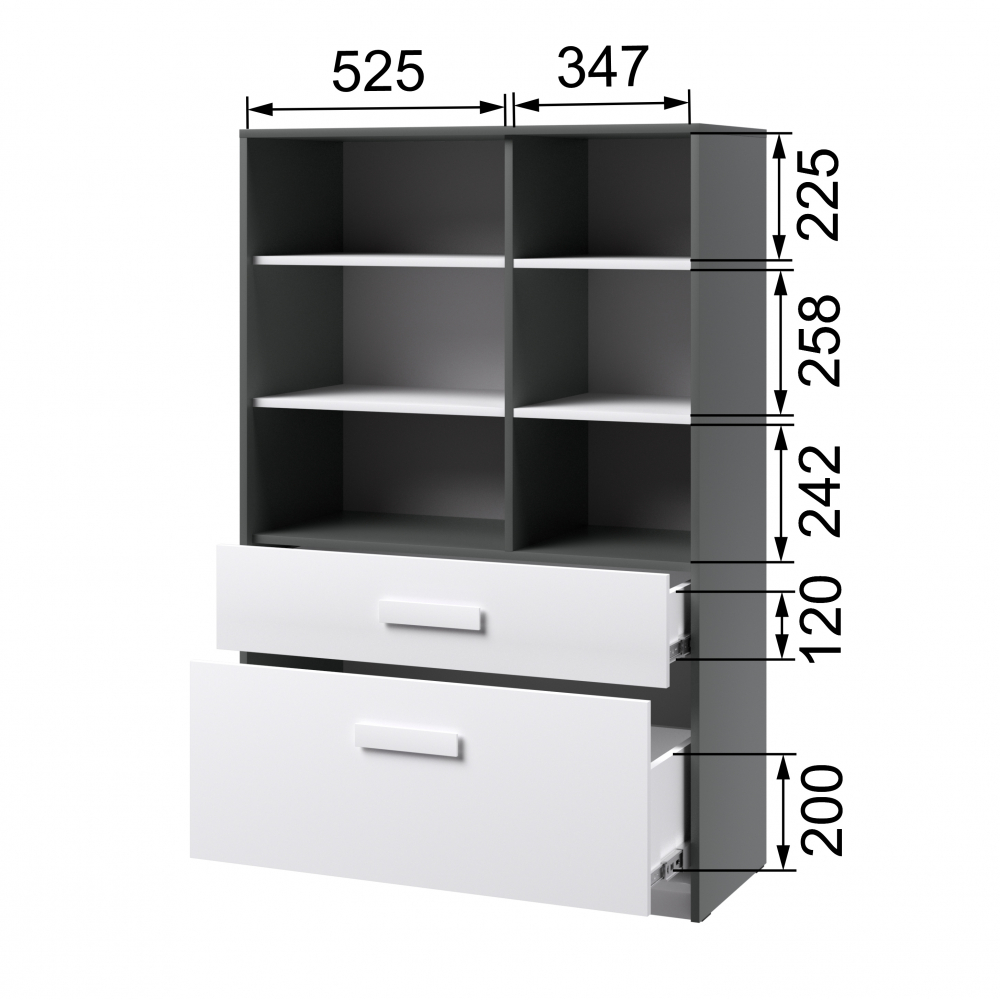 Шкаф книжный КШ-2 "Кэнди"