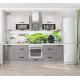 Кухня "Контемп" Слоновая кость и Грей-софт 2.6 м
