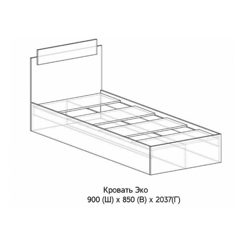 Кровать "Эко" 900 мм Акция