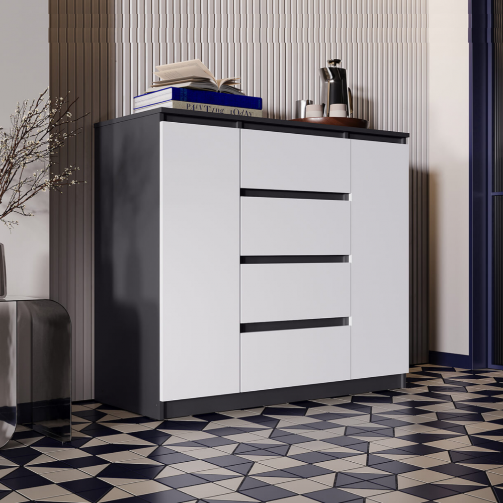 Комод "Вега Люкс" 2Д-4я (4 ящика, 2 двери)