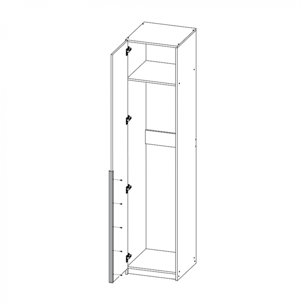 Шкаф пенал универсальный "Хит" 0.4 м ЛДСП