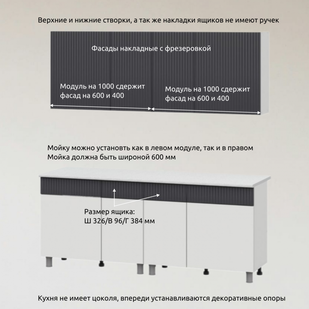 Кухня "МРКГ 10/КГ София" 2 м